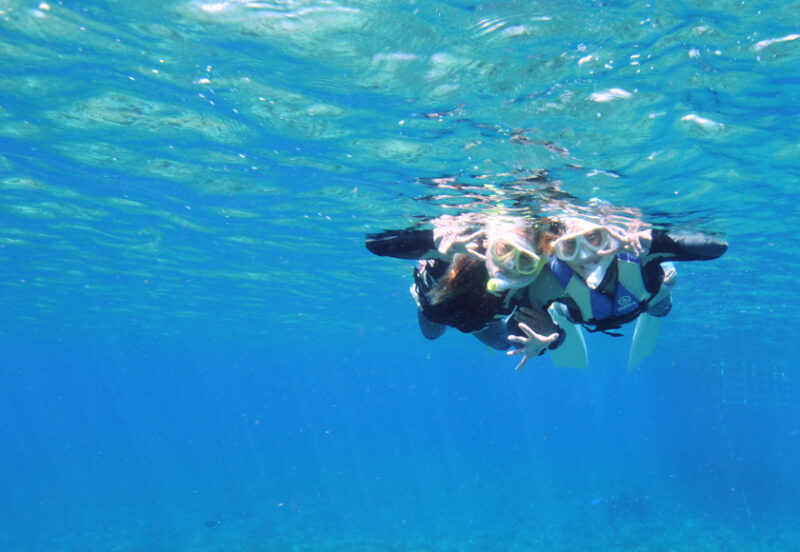 パラセーリング。シュノーケリング