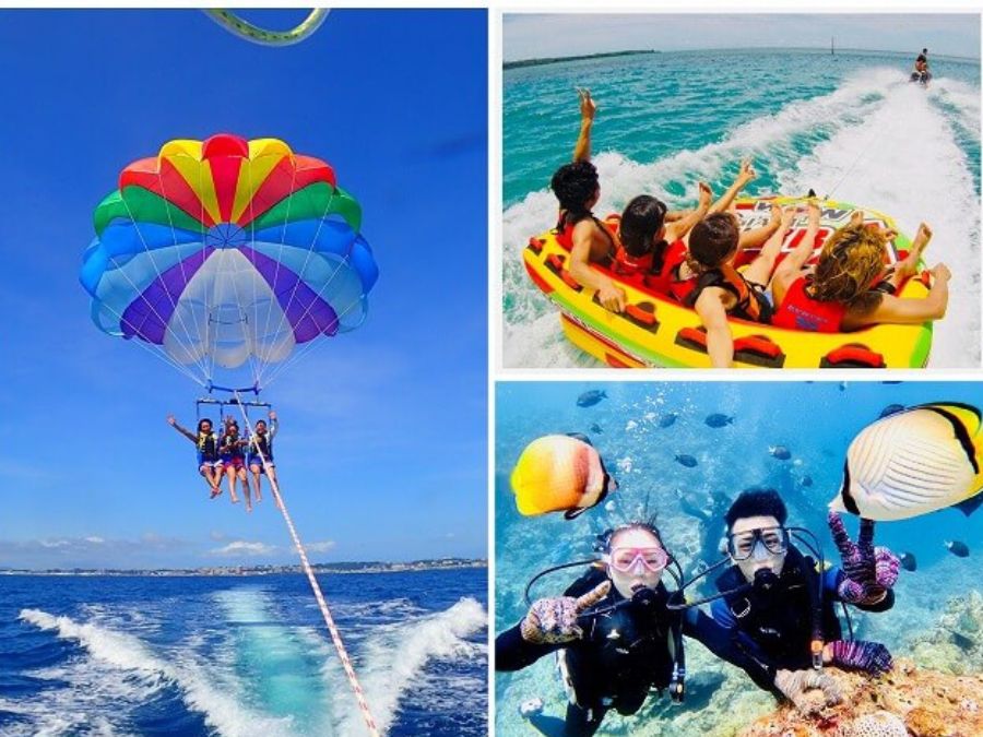 ダイビング、パラセーリング、マリンスポーツ